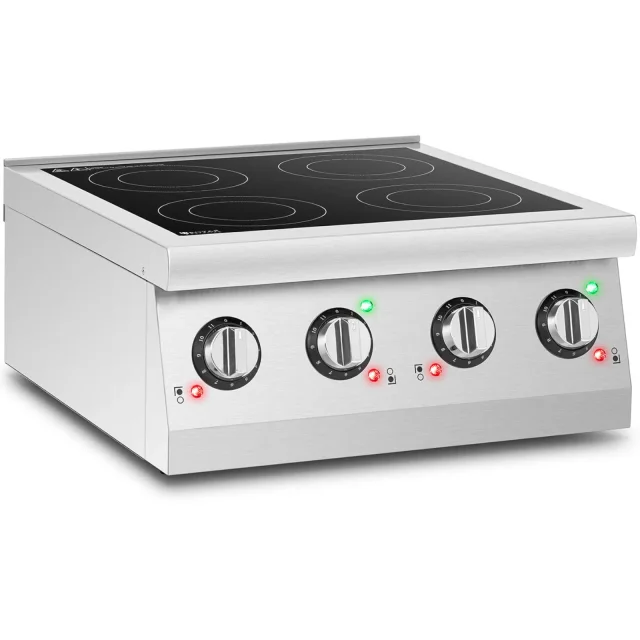 4 égőfejű, állítható indukciós főzőlap, 6000 W