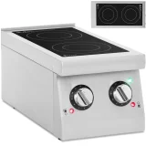 2 égőfejű indukciós főzőlap, állítható átmérő 12–26 cm, 3000 W
