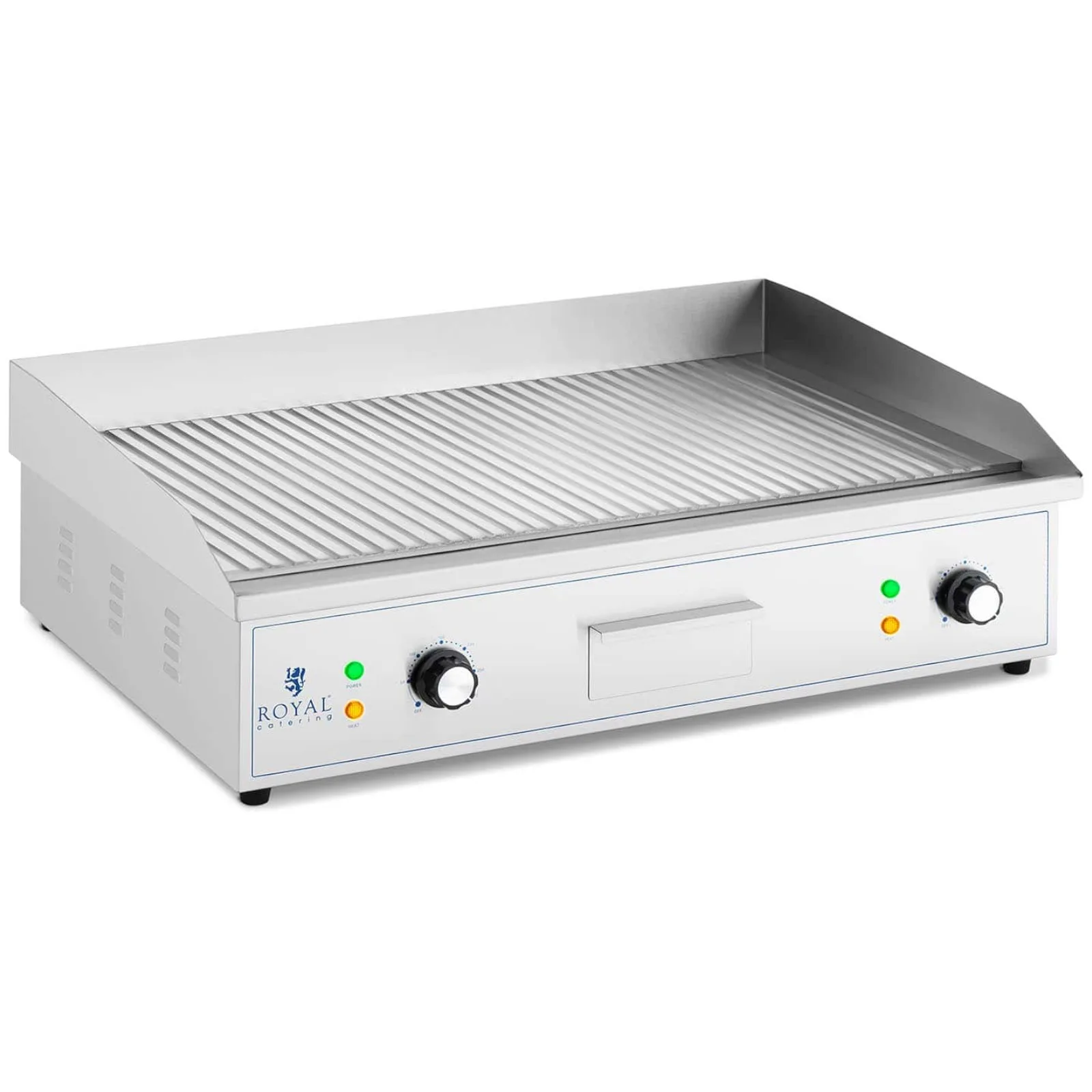 Elektromos grill barázdált grilllapokkal 700 x 400 mm 4400 W