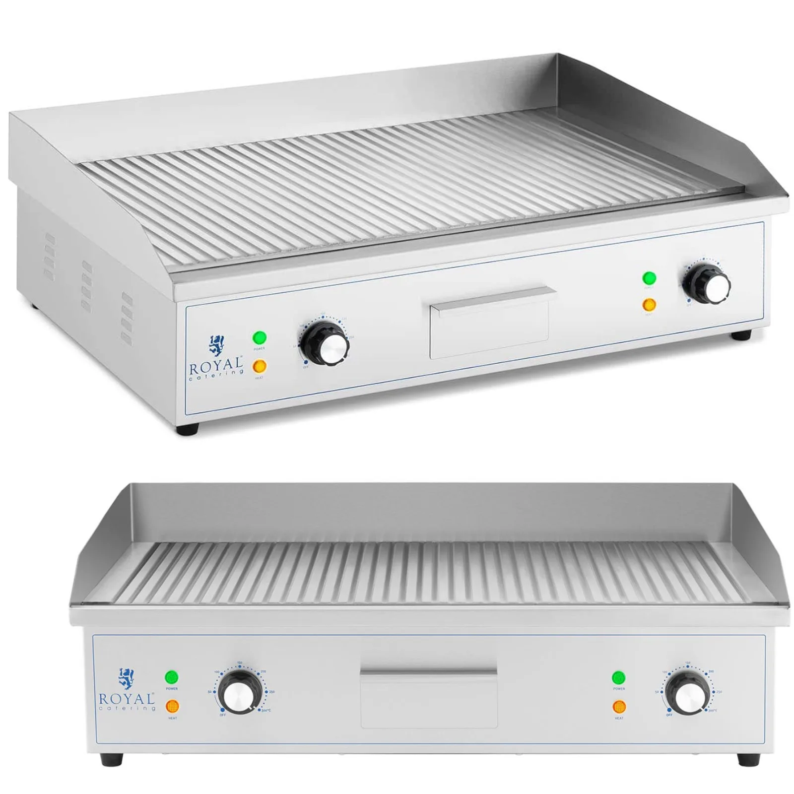 Elektromos grill barázdált grilllapokkal 700 x 400 mm 4400 W