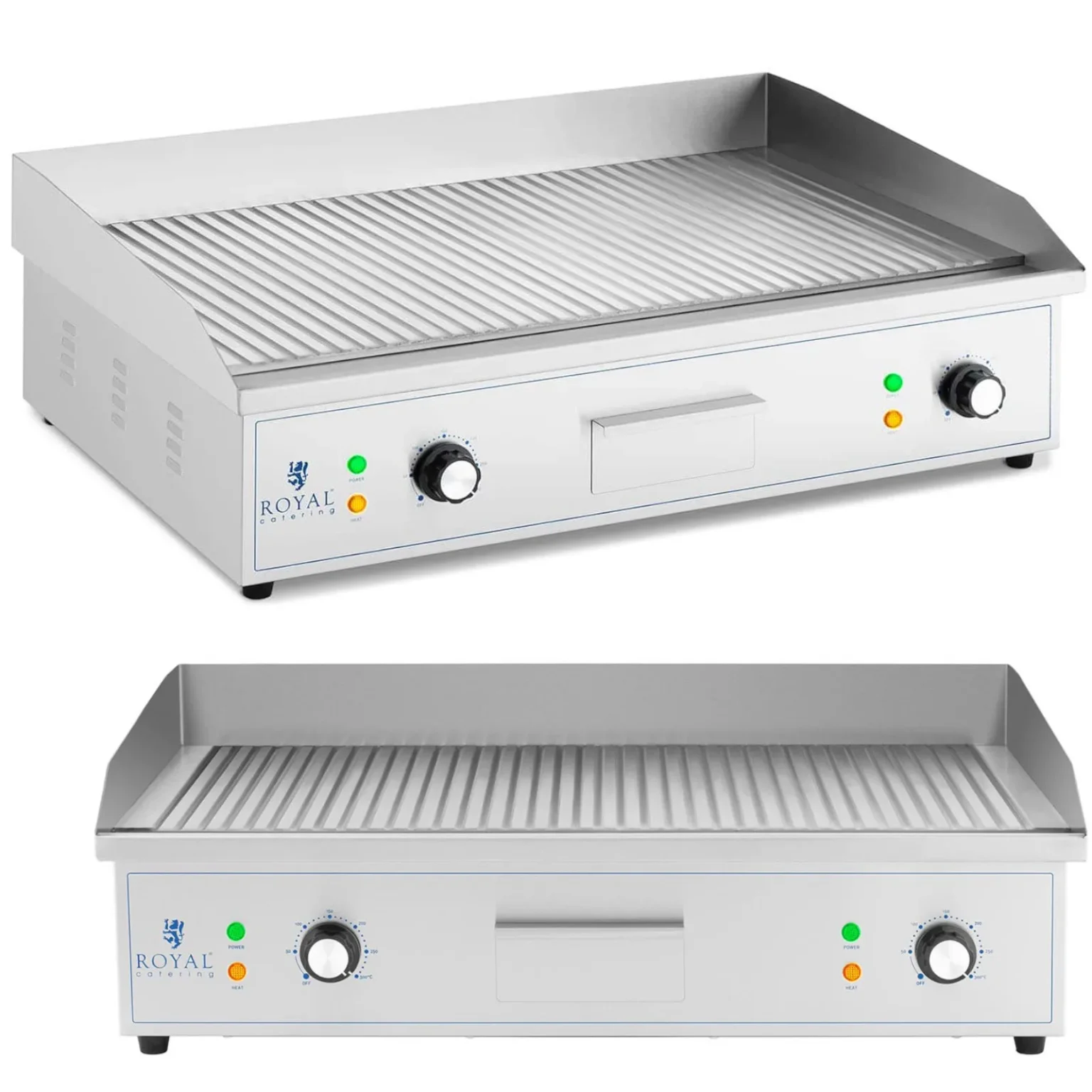 Grătar electric cu placă de gătit striată 700 x 400 mm 4400 W