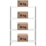 Raft metalic de depozitare pentru industria alimentară, până la 200 kg, 120 x 40 x 180 cm 8