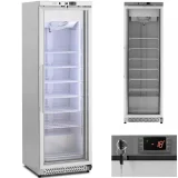 Congelator orizontal cu ușă de sticlă de 380 L, cu încuietoare, -18 °C