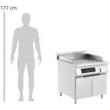 Glatki slobodno stojeći indukcijski roštilj 720 x 610 mm 80-300 °C 10.000 W 3
