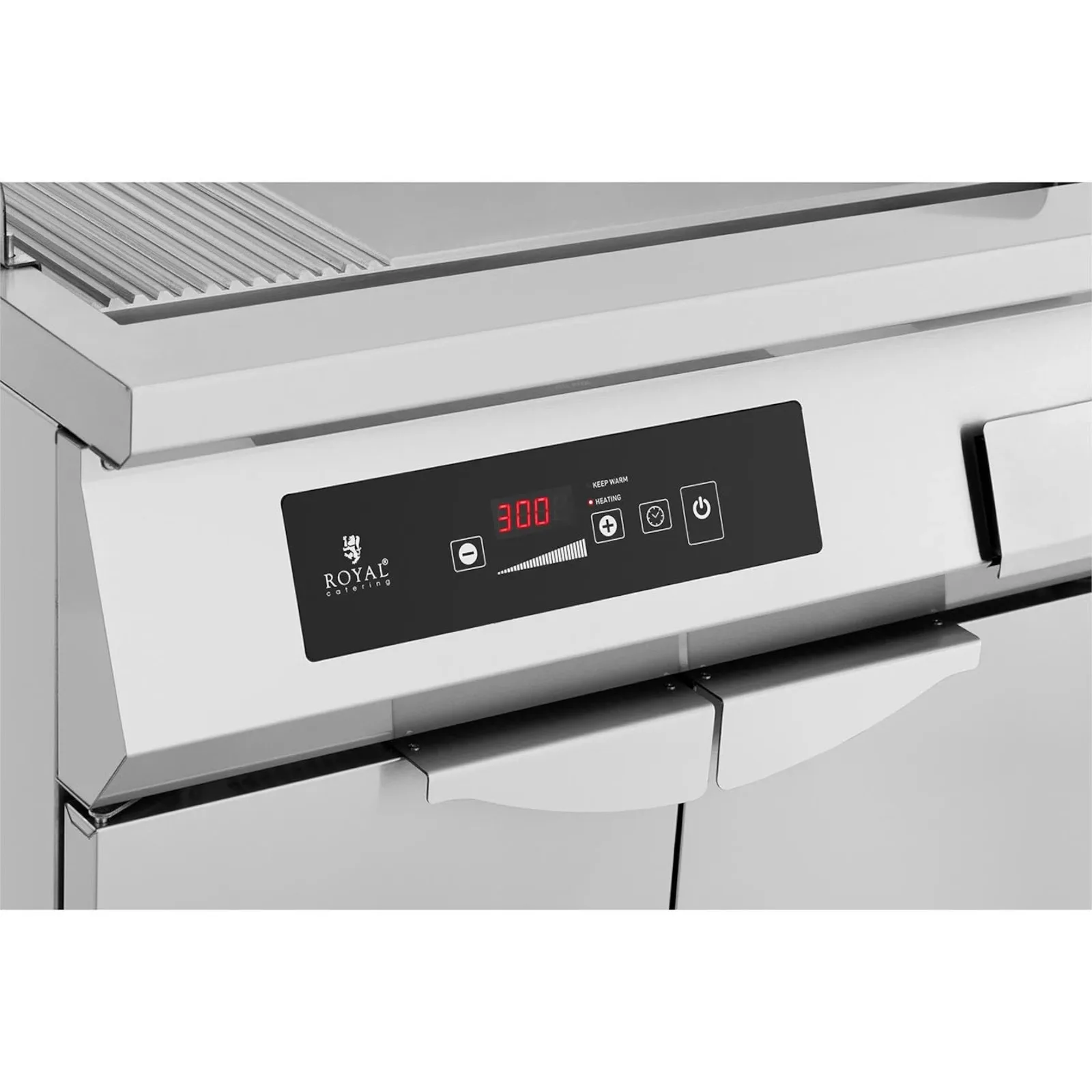 Glatki slobodno stojeći indukcijski roštilj 720 x 610 mm 80-300 °C 10.000 W 4