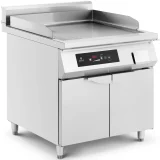 Glatki slobodno stojeći indukcijski roštilj 720 x 610 mm 80-300 °C 10.000 W