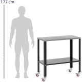Mobilný zvárací a montážny stôl s policou, nosnosť až 544 kg, 91 x 46 cm 3