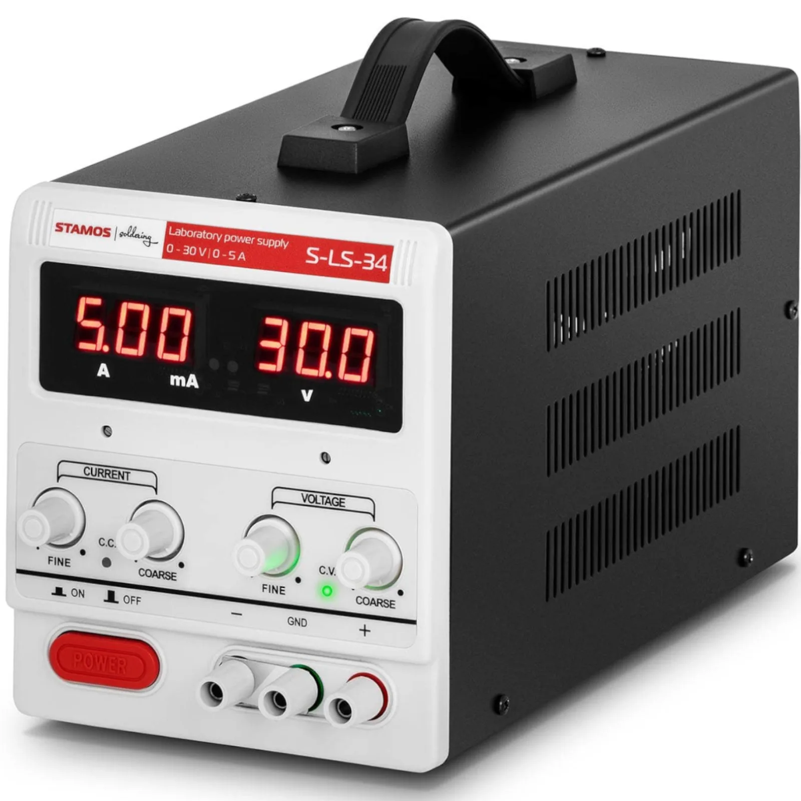Laboratóriumi tápegység 0–30 V 0–5 A DC 205 W