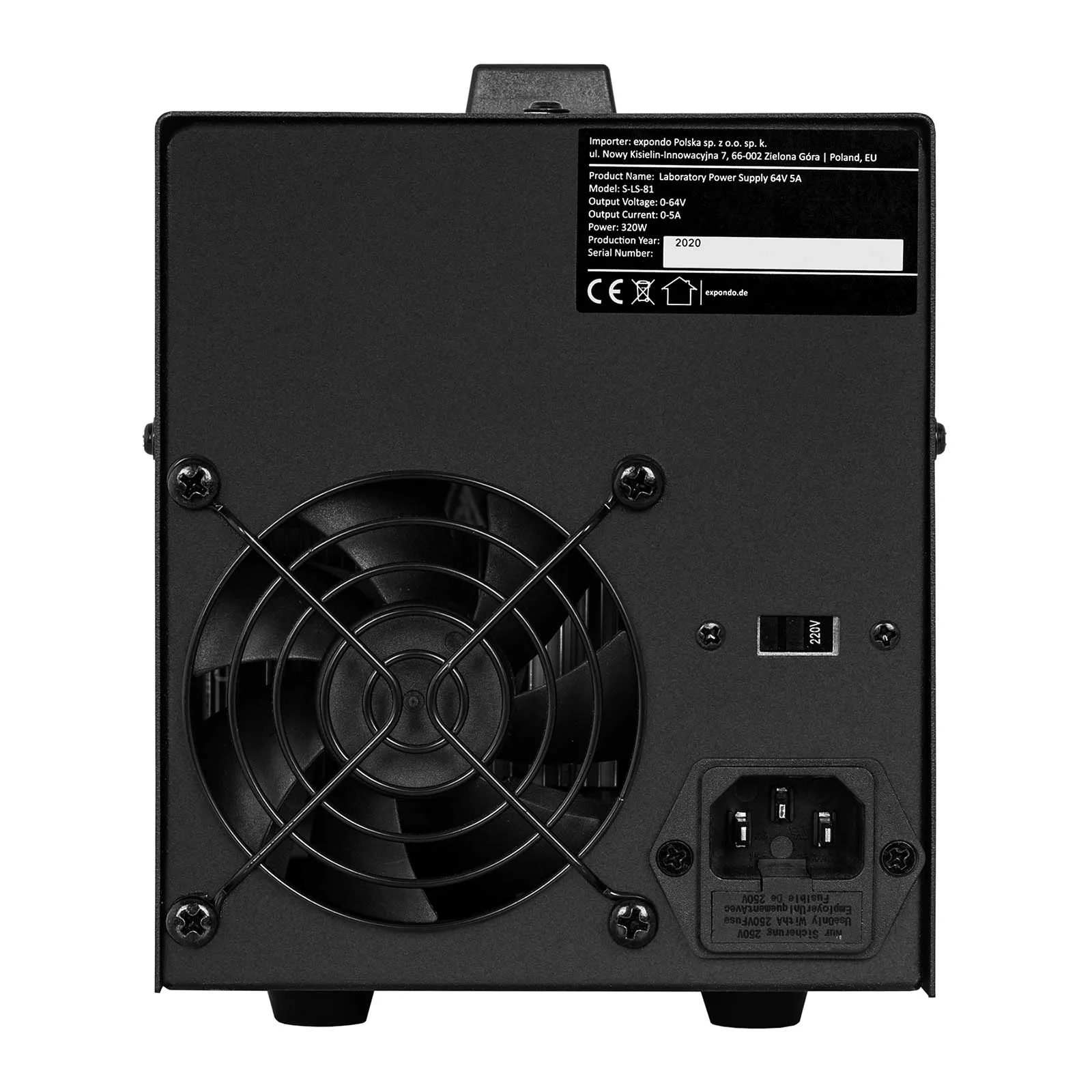 Laboratóriumi tápegység 0–64 V, 0–5 A, 320 W 3