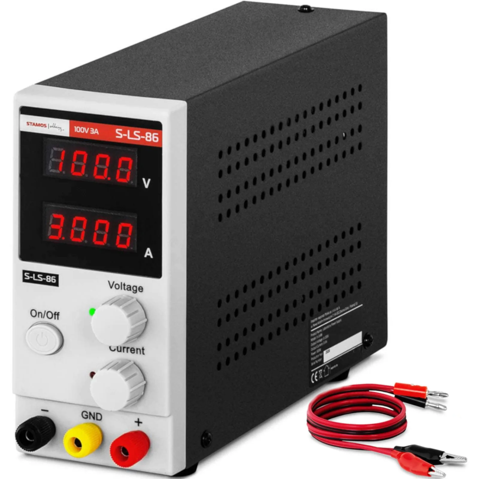 Állítható laboratóriumi tápegység 0–100 V, 0–3 A, 300 W