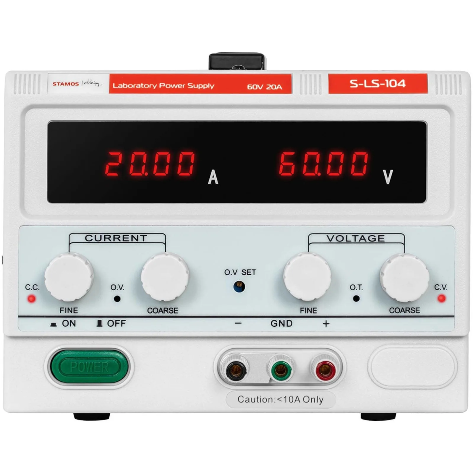 Laboratóriumi tápegység 0–60 V 0–20 A DC 1200 W 3