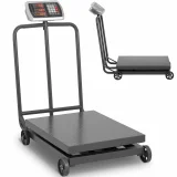 Industrijska platformna vaga na kotačima, 600 kg / 100 g, LCD