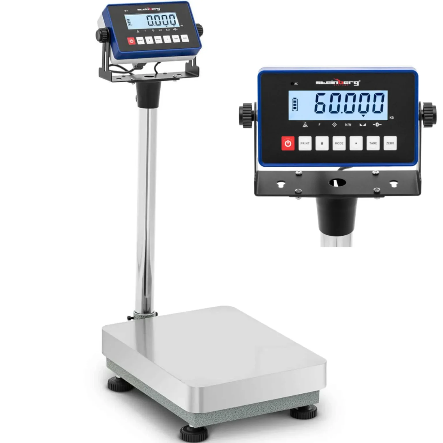 Ipari platformmérleg 30 x 40 cm 60 kg / 0,002 kg