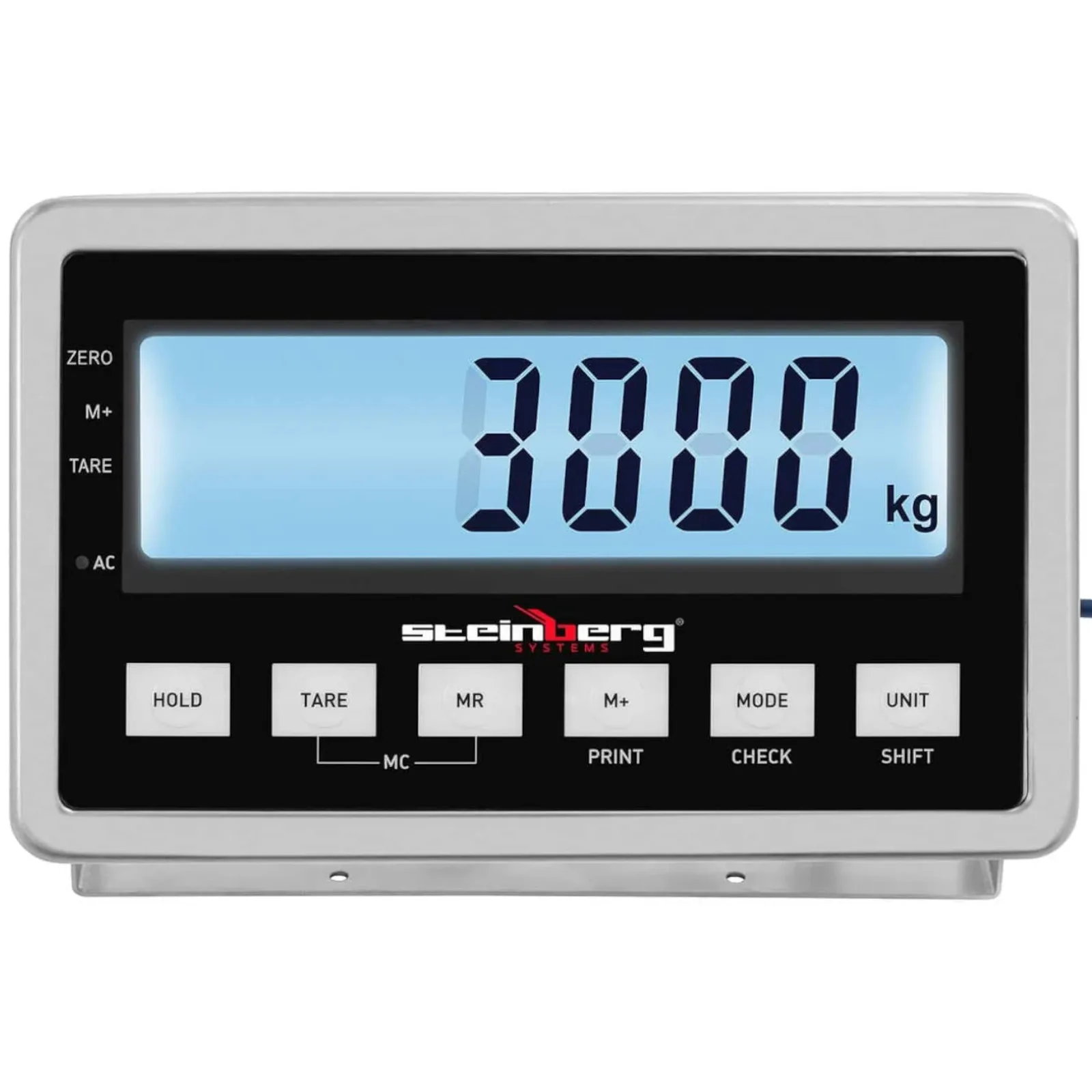 Cântar cu platformă LCD pentru depozit 120 x 120 cm 3000 kg / 1 kg 3