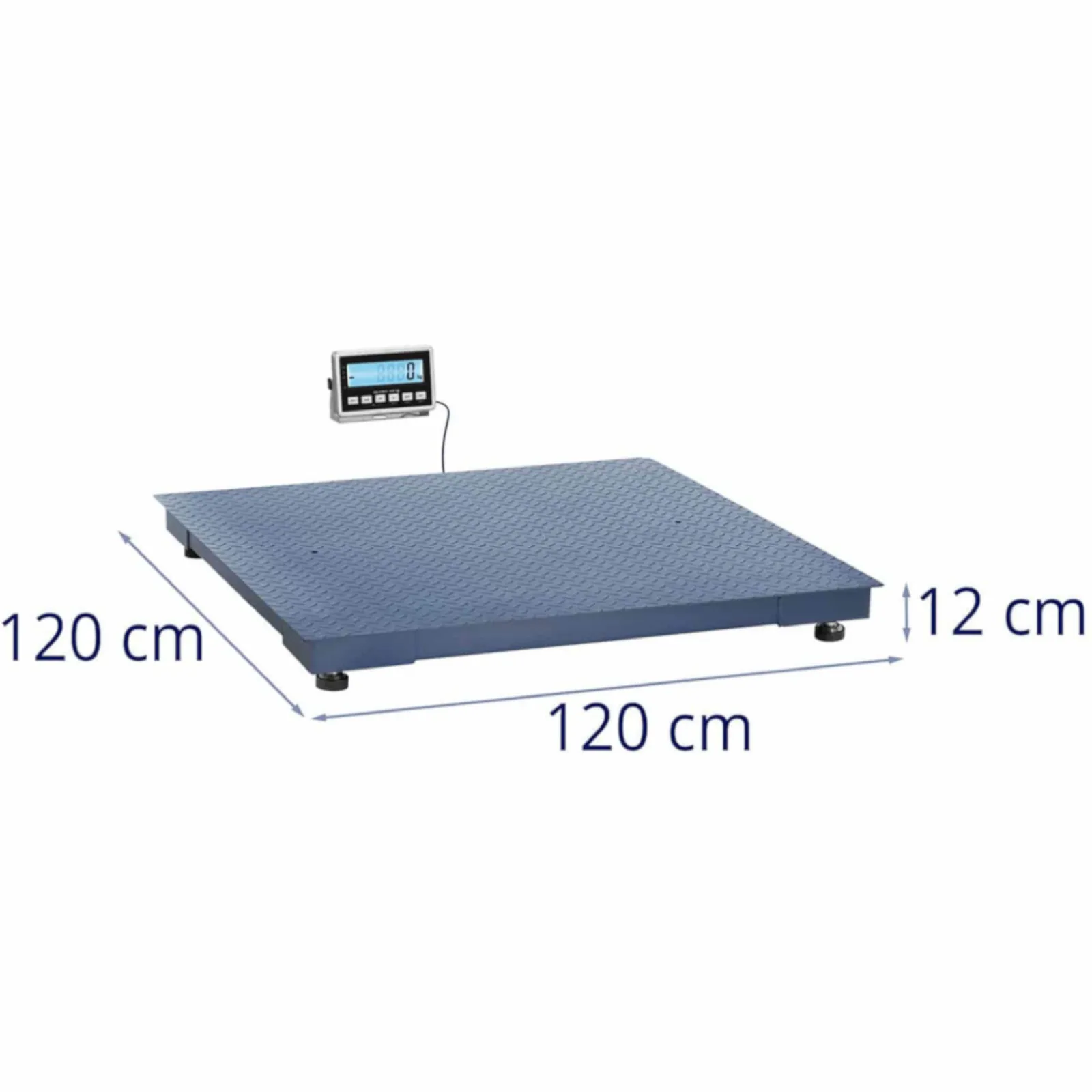 LCD-Lagerplattformwaage 120 x 120 cm 3000 kg / 1 kg 6