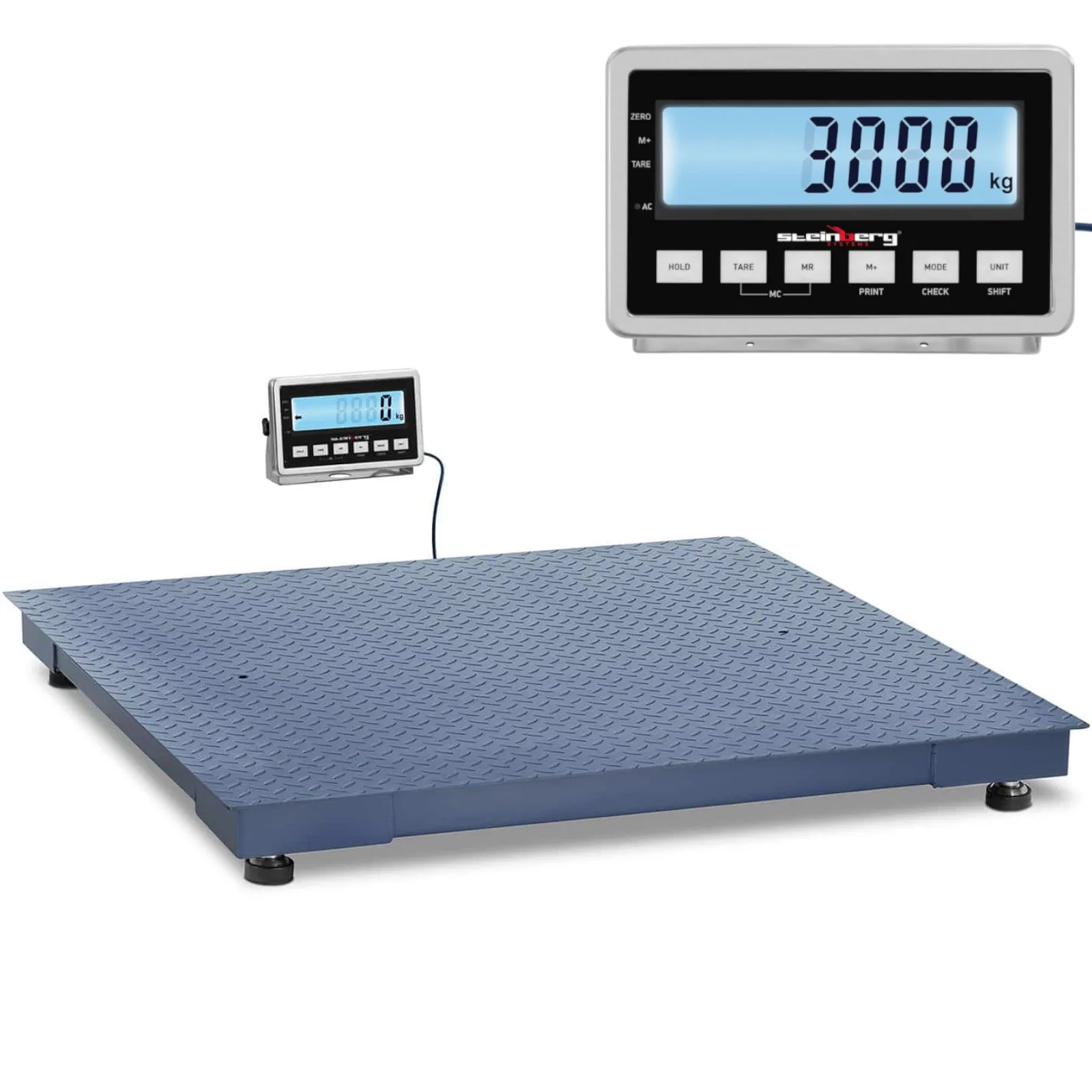 LCD-Lagerplattformwaage 120 x 120 cm 3000 kg / 1 kg LCD-Lagerplattformwaage 120 x 120 cm 3000 kg / 1 kg