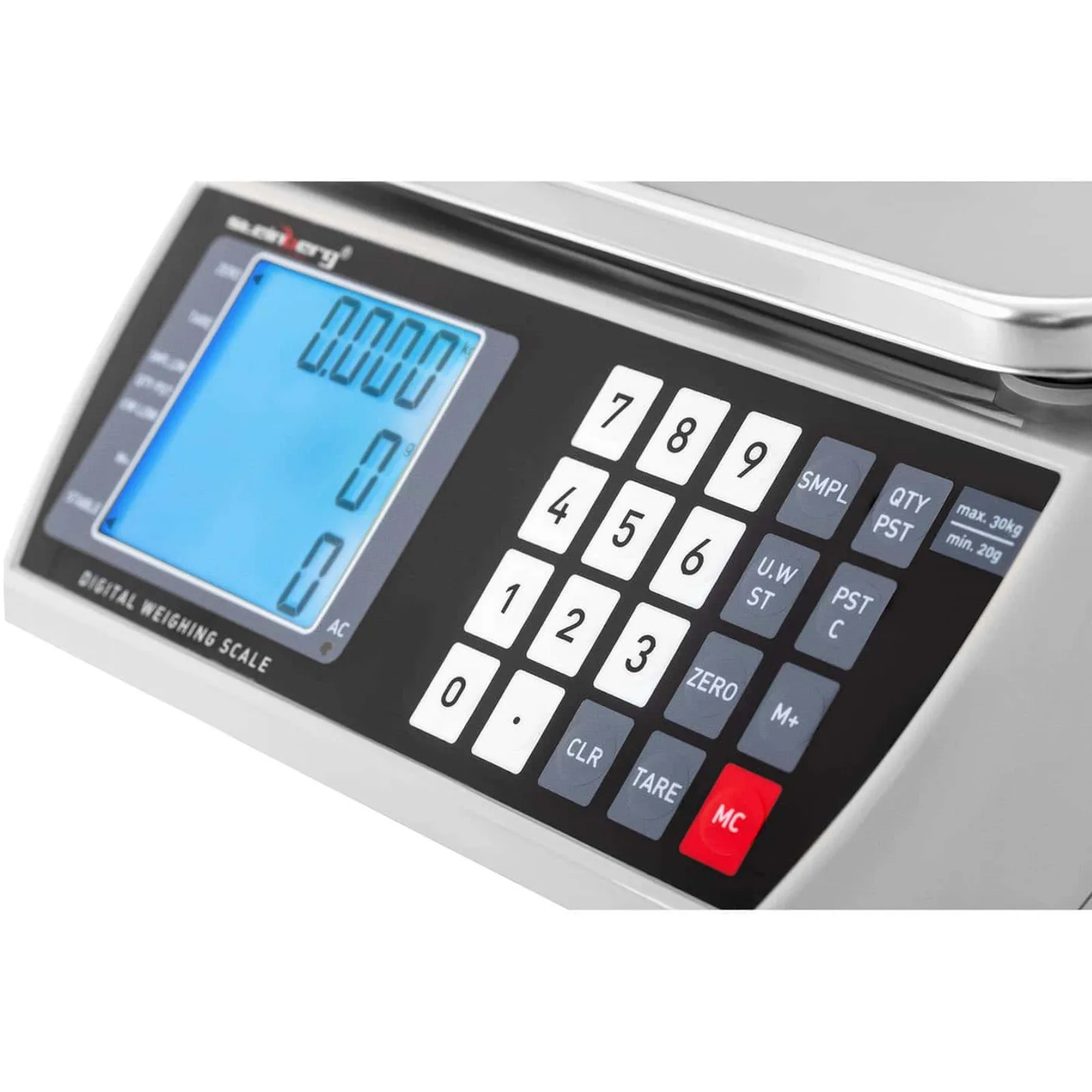 Komercijalna LCD vaga za brojanje 22,3 x 17,4 cm 30 kg / 1 g 3