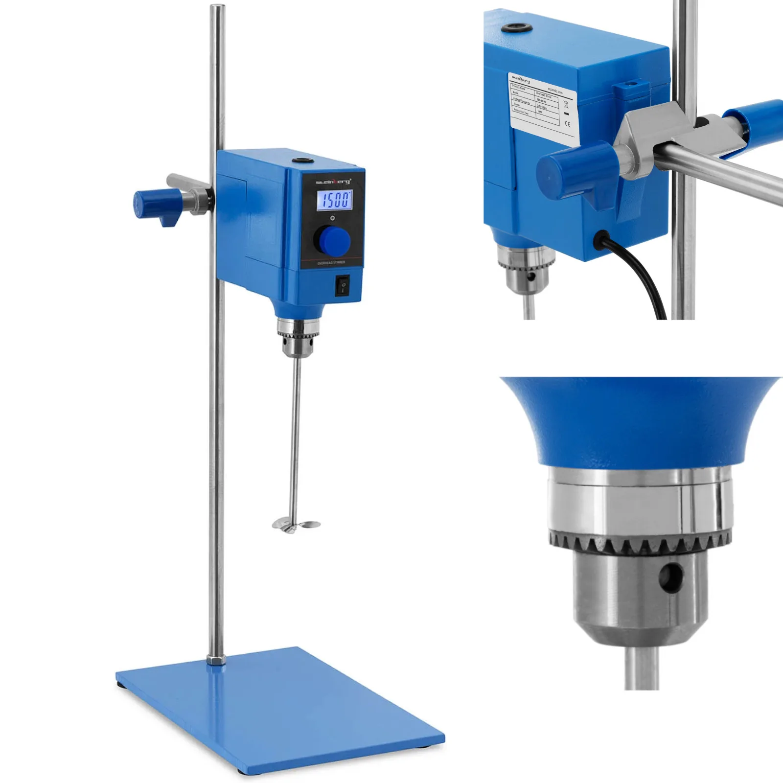 150 l-es mechanikus laboratóriumi keverő, 1500 fordulat/perc