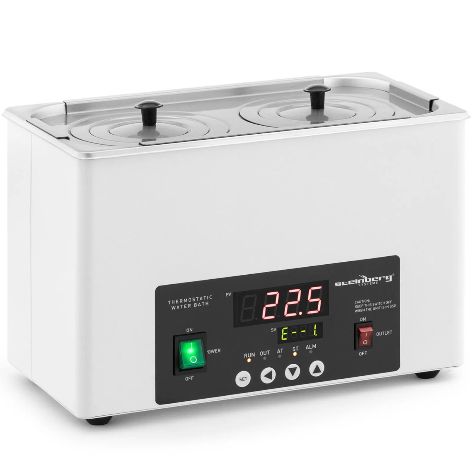 2 helyes laboratóriumi vízfürdő 5–100 °C 6,1 l