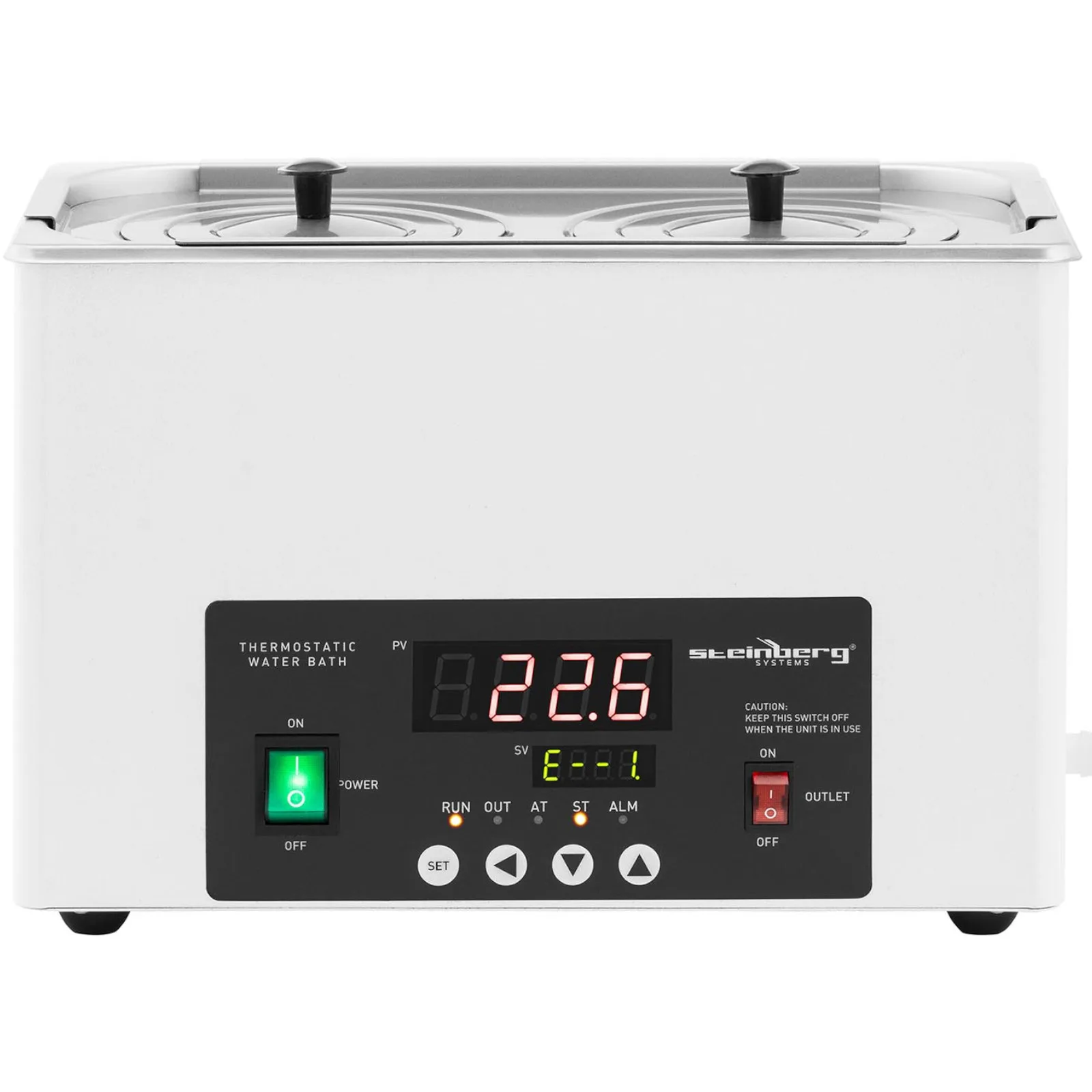 Baie de apă de laborator cu 2 locuri 5-100 °C 6,1 L 5