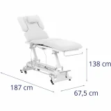 Elektrische Massageliege NANTES, 3 Motoren, Tragkraft 250 kg – Weiß 8