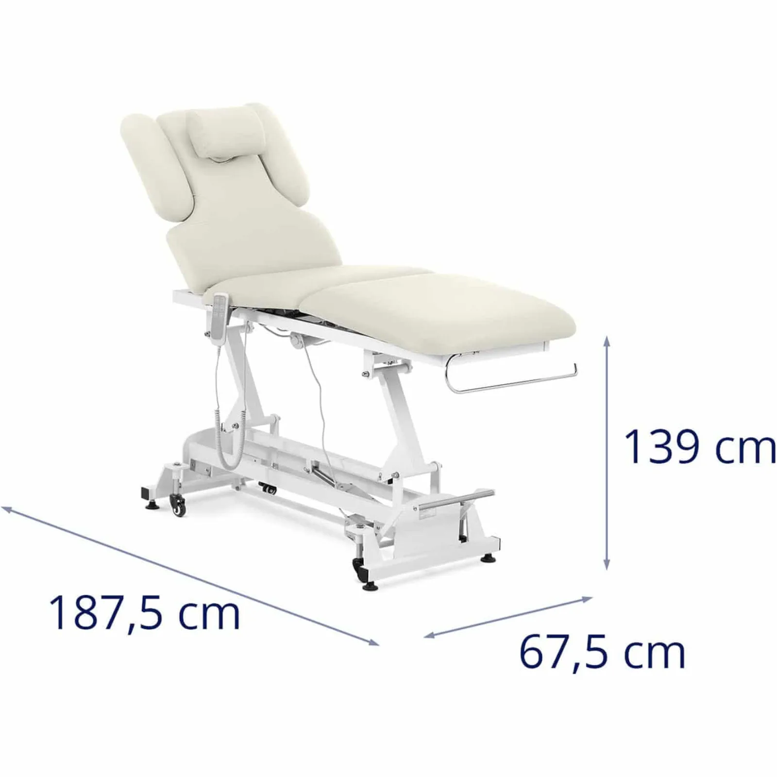 Masă de masaj electrică NANTES, 3 motoare, 250 kg - Bej 9