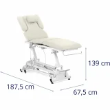 Masă de masaj electrică NANTES, 3 motoare, 250 kg - Bej 9