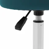 ASCONA forgó szépségszék háttámlával, görgőkkel, 46–60 cm – türkiz 4