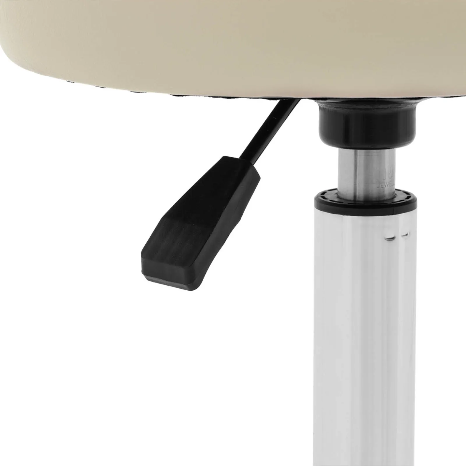 ASCONA Kosmetikdrehstuhl mit Rückenlehne auf Rollen, 46–60 cm – dunkelbeige 4