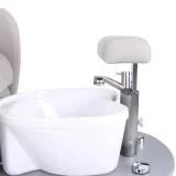 Scaun electric pentru pedichiură HAVANA cu suport pentru picioare și cadă pentru picioare - Gri 3