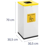 Coș de gunoi de 60 L pentru sortarea deșeurilor - metal și plastic 7