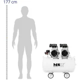 Olajmentes légkompresszor, 100 liter, 5–8 bar, 3000 W 4