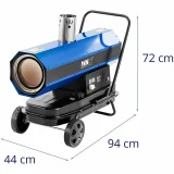 Încălzitor de șantier pe bază de ulei cu ventilator, până la 310 m², 38 L, 30.000 W 6