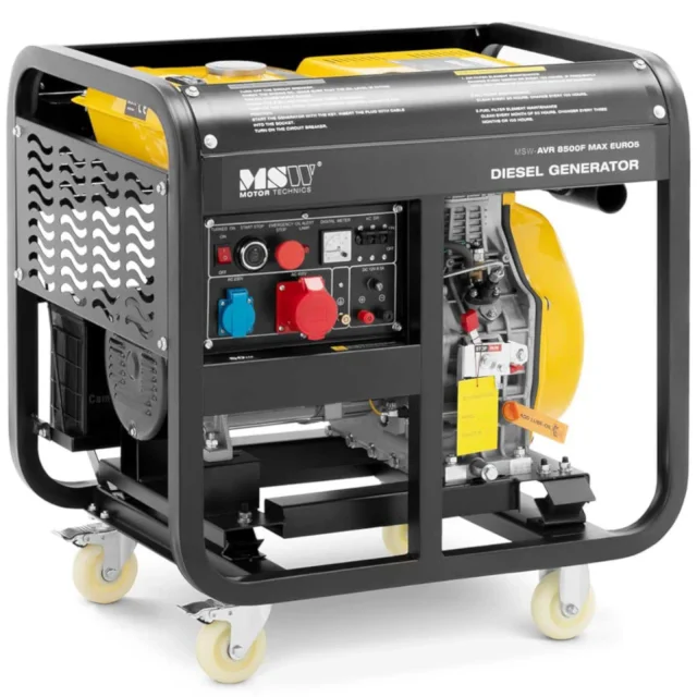 Mobil dízelgenerátor 240/400 V 8500 W 10 kVA 30 l