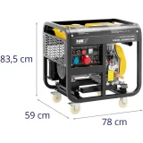 Mobil dízelgenerátor 240/400 V 8500 W 10 kVA 30 l 9