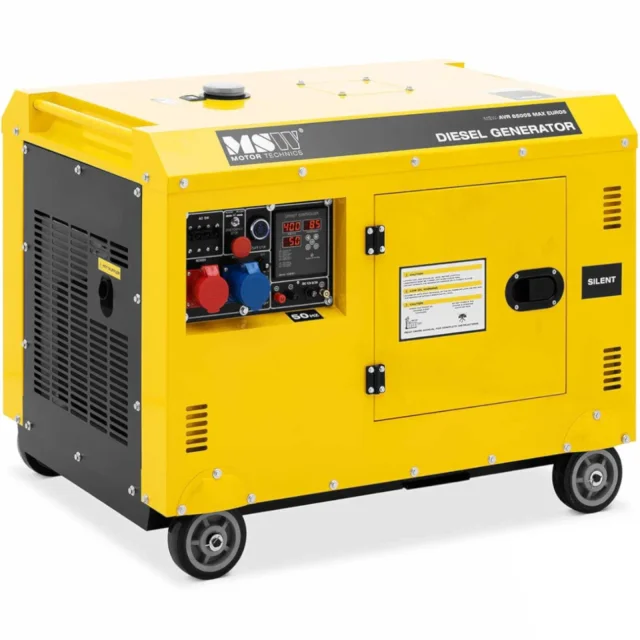 Kerekes dízelgenerátor, 240/400 V, 8500 W, 10 kVA, 30 l