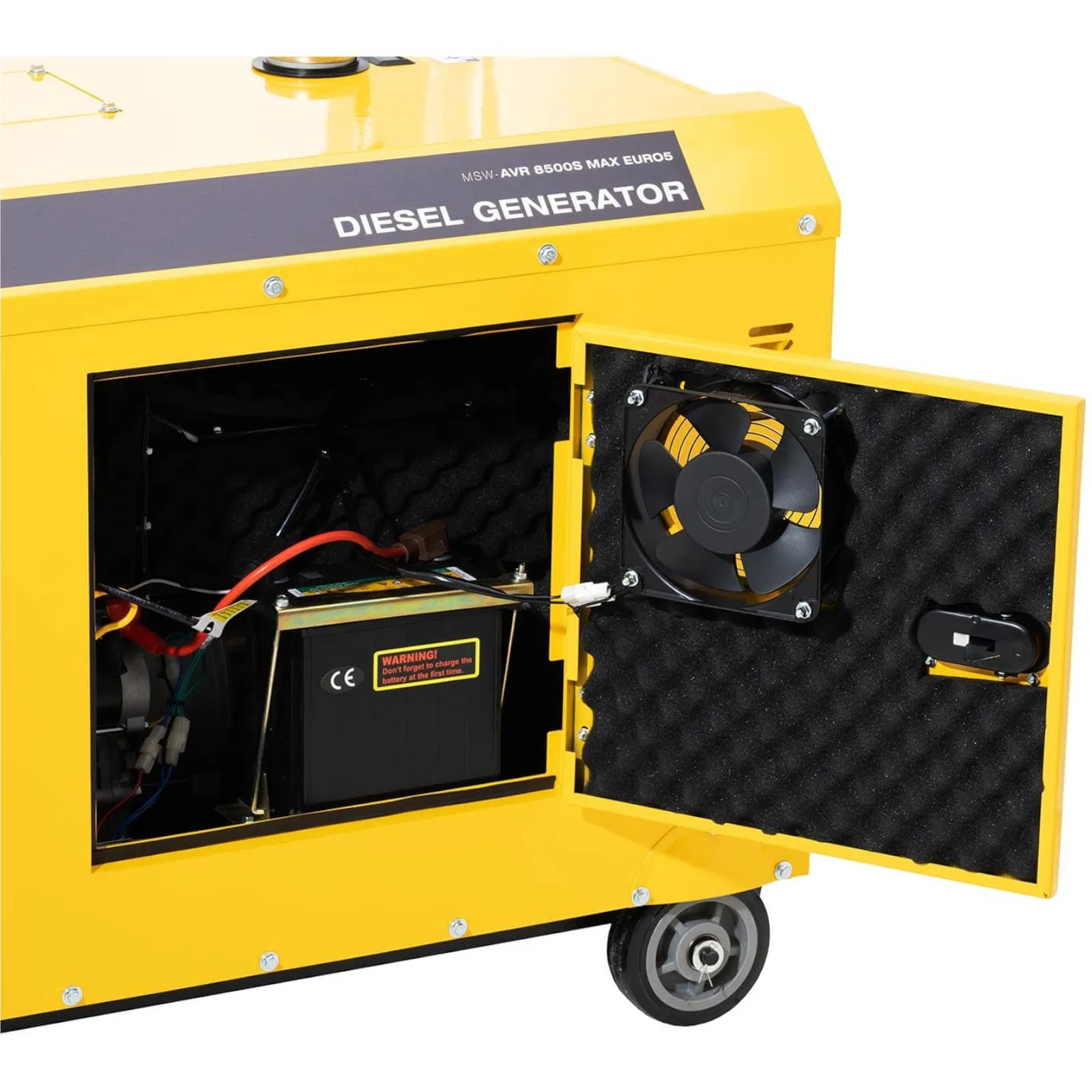 Kerekes dízelgenerátor, 240/400 V, 8500 W, 10 kVA, 30 l 5