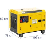 Generator diesel pe roți, 240/400 V, 8500 W, 10 kVA, 30 L 9