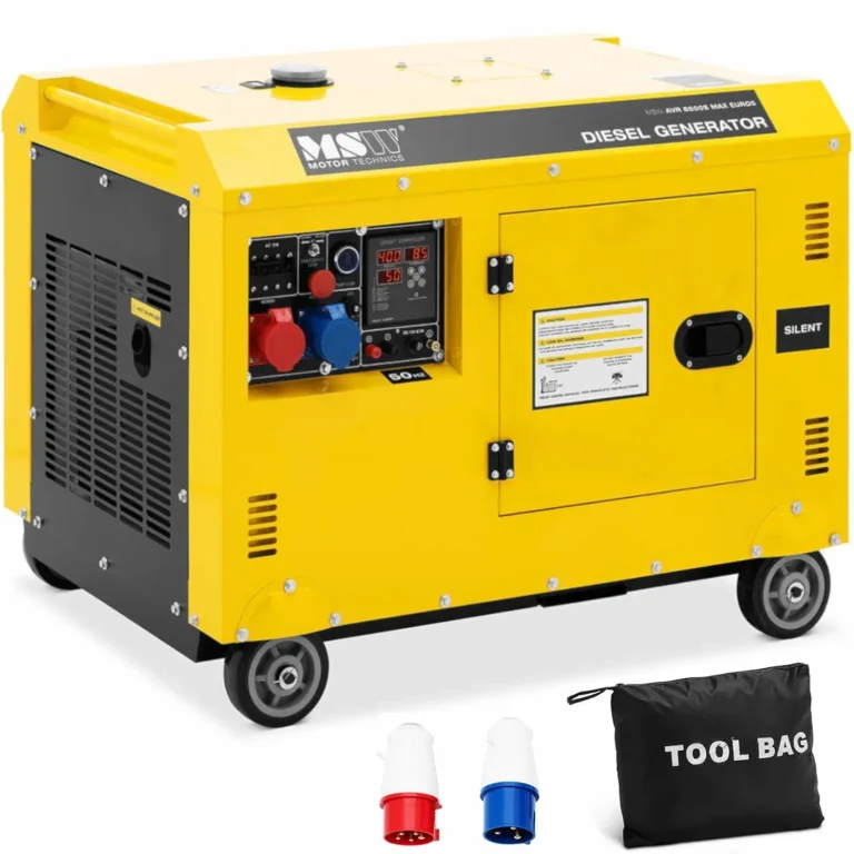 Kerekes dízelgenerátor, 240/400 V, 8500 W, 10 kVA, 30 l