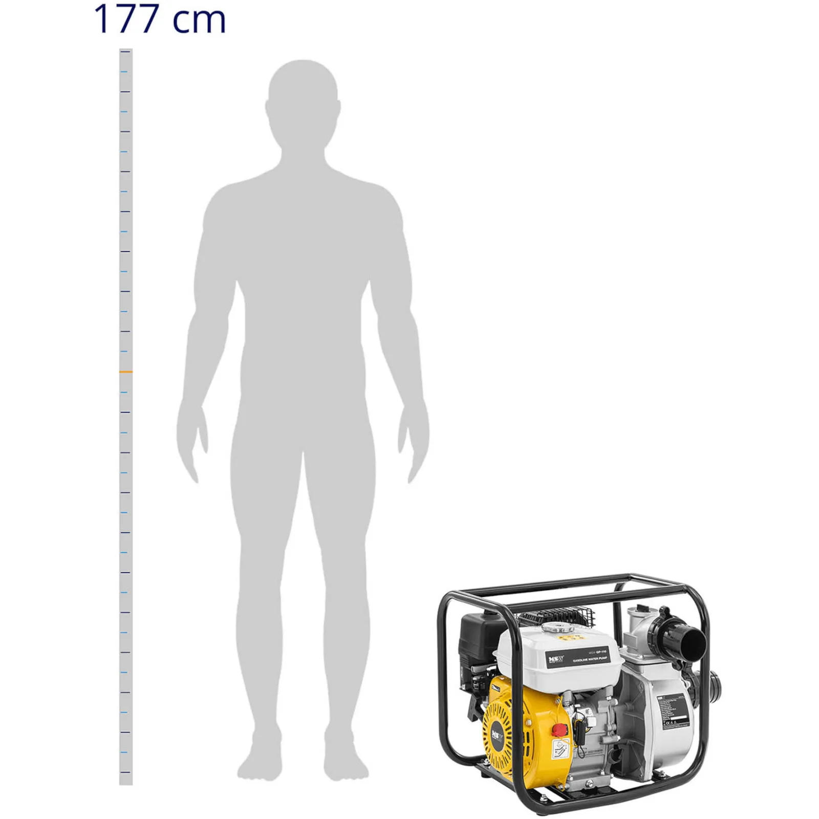 Pompă de apă pe benzină HP 3,6 L 60 m³/h 3