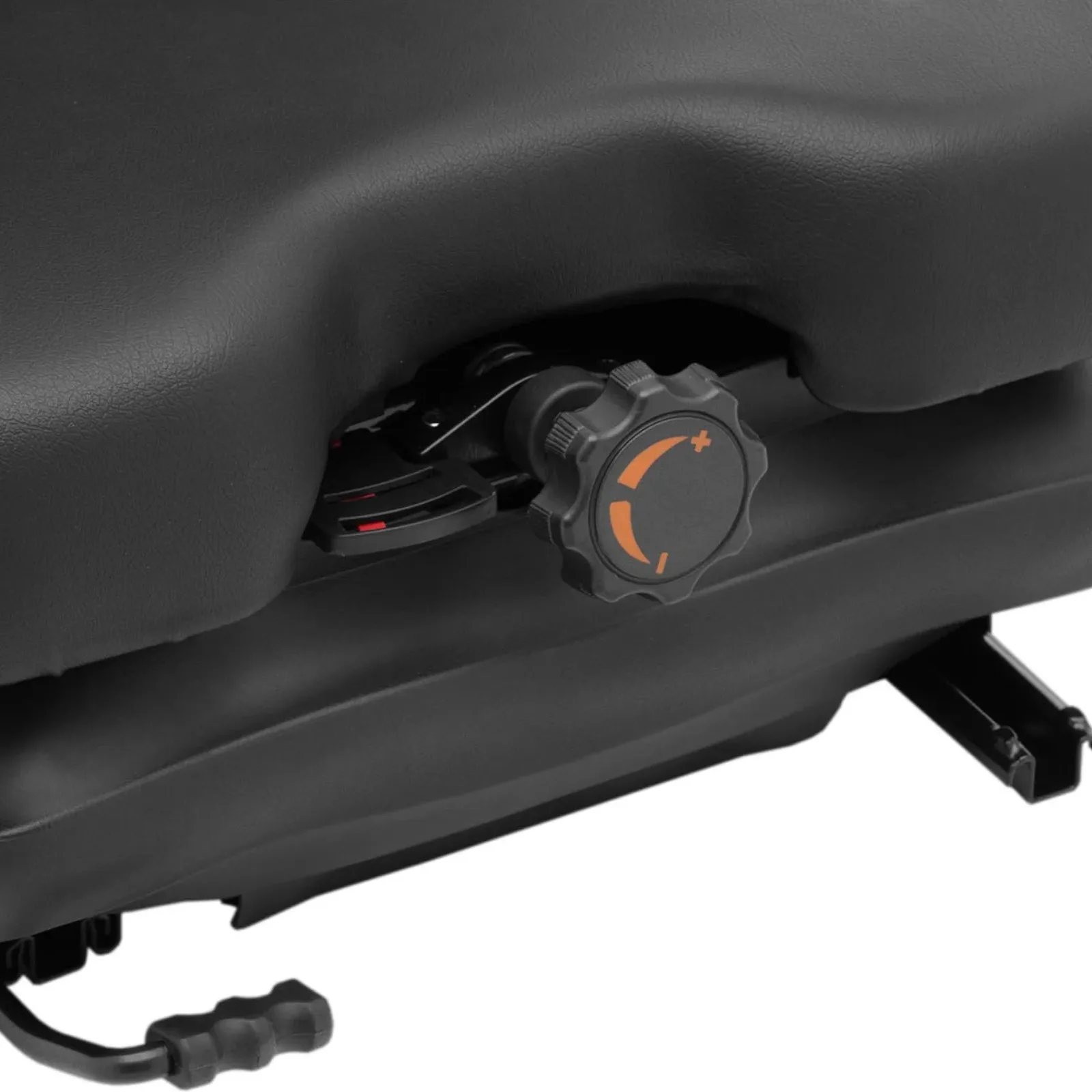 Adjustable tractor seat with armrests and seat belt, seat dimensions 46x46 cm 3