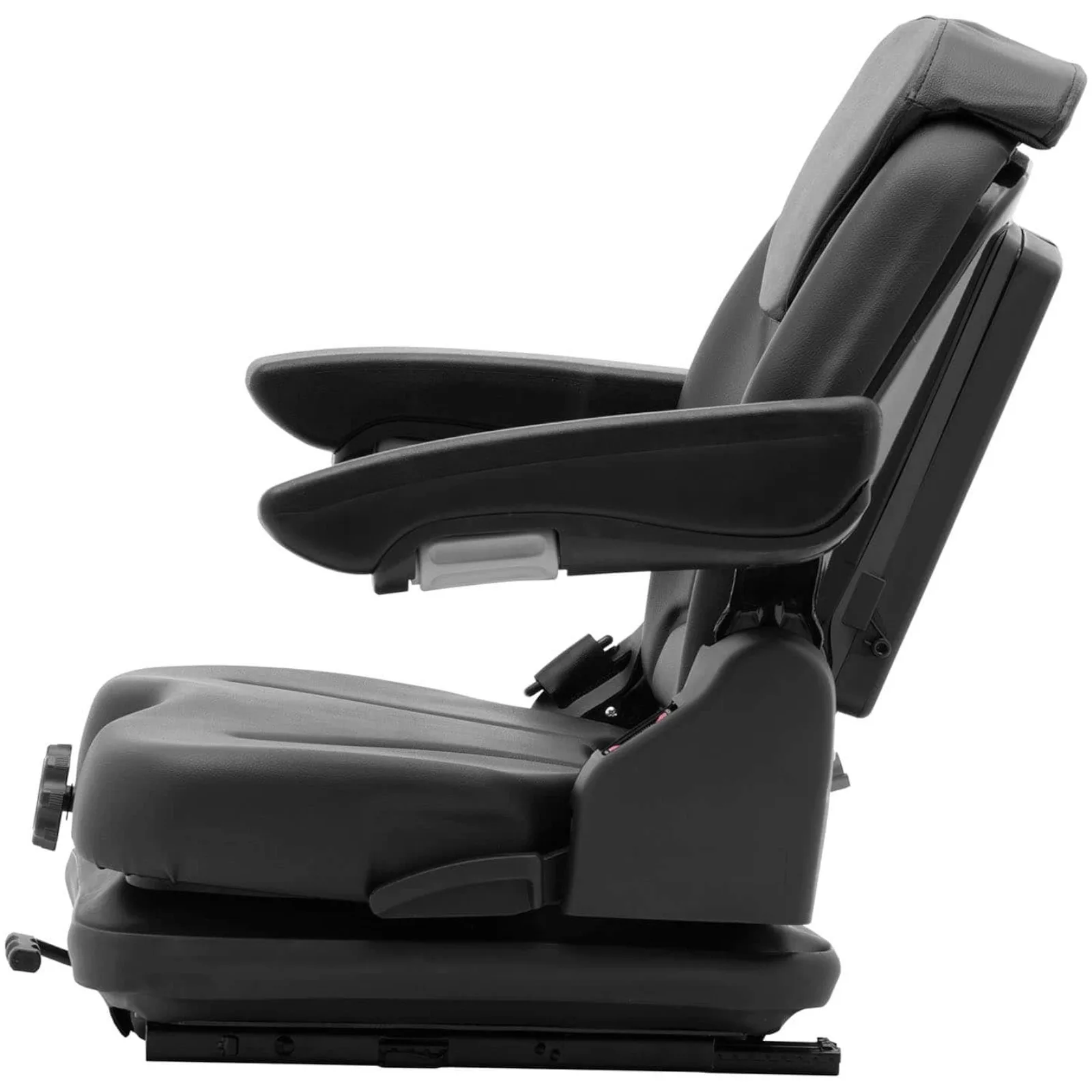 Adjustable tractor seat with armrests and seat belt, seat dimensions 46x46 cm 6