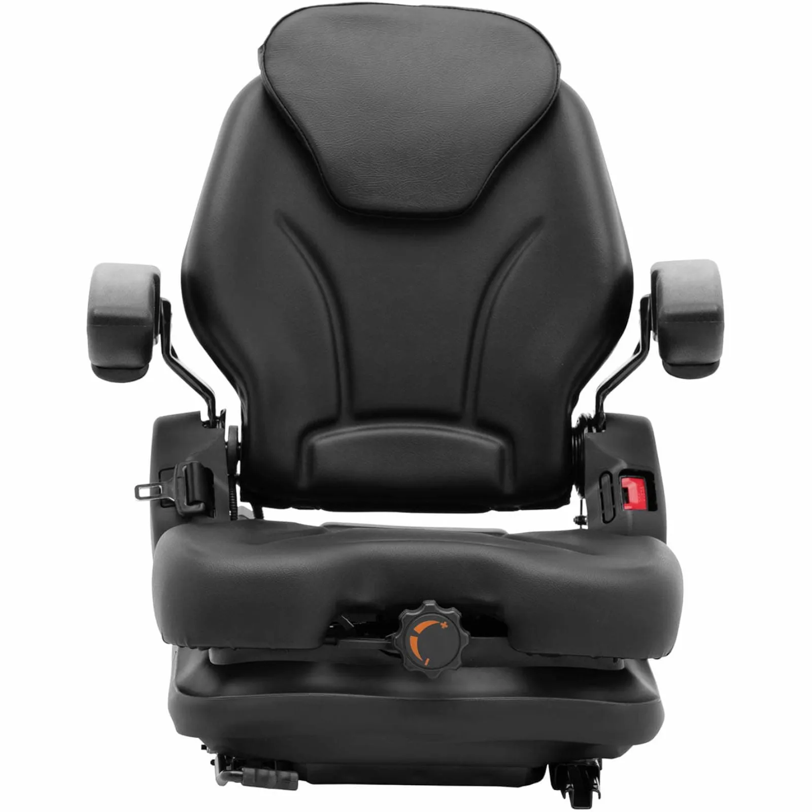 Adjustable tractor seat with armrests and seat belt, seat dimensions 46x46 cm 7