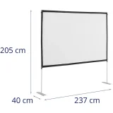 Sklopivi podni projektorski platno 100'' 228 x 133 cm 16:9 7