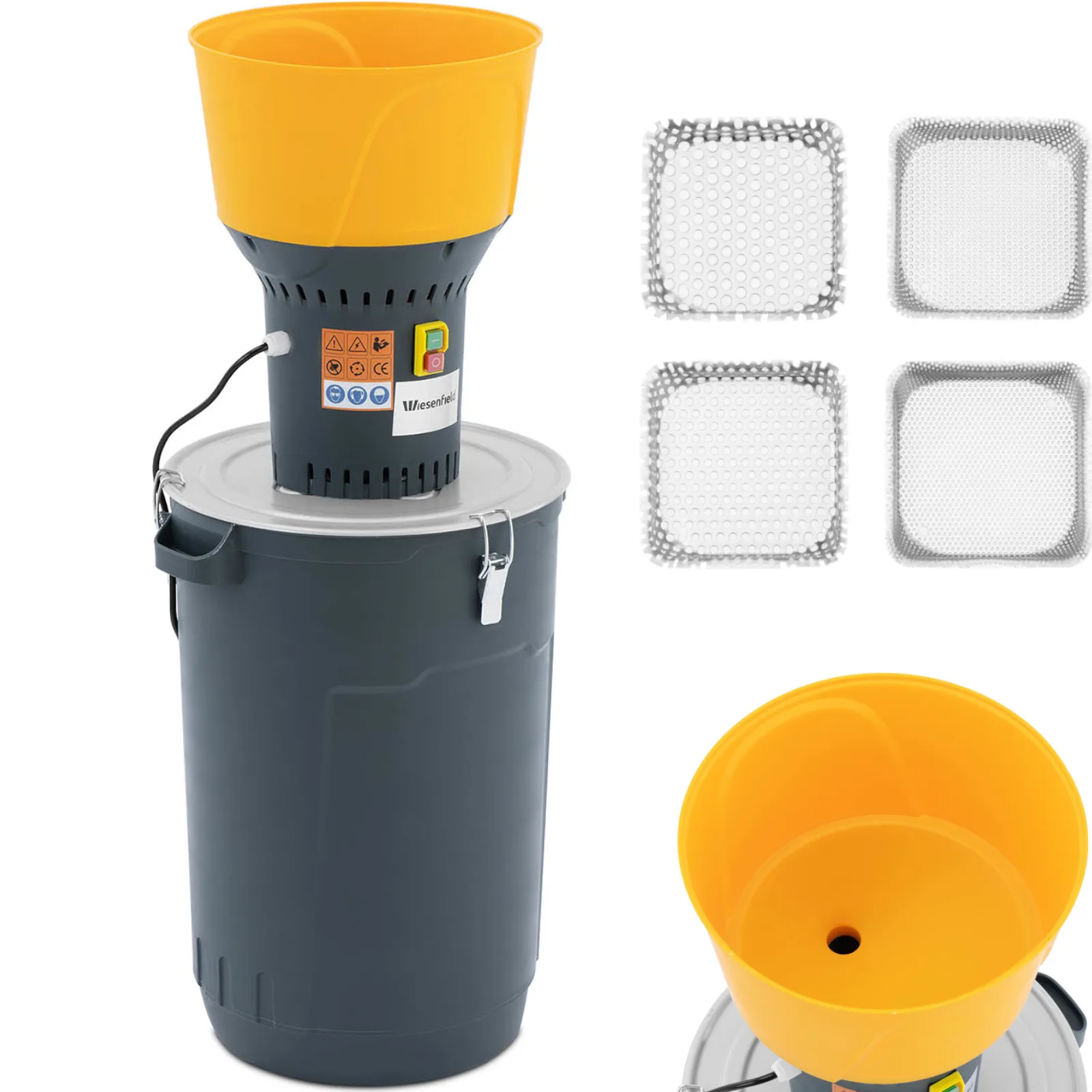Gabona-, kukorica- és borsóőrlő 60 l 400 kg/h 1300 W