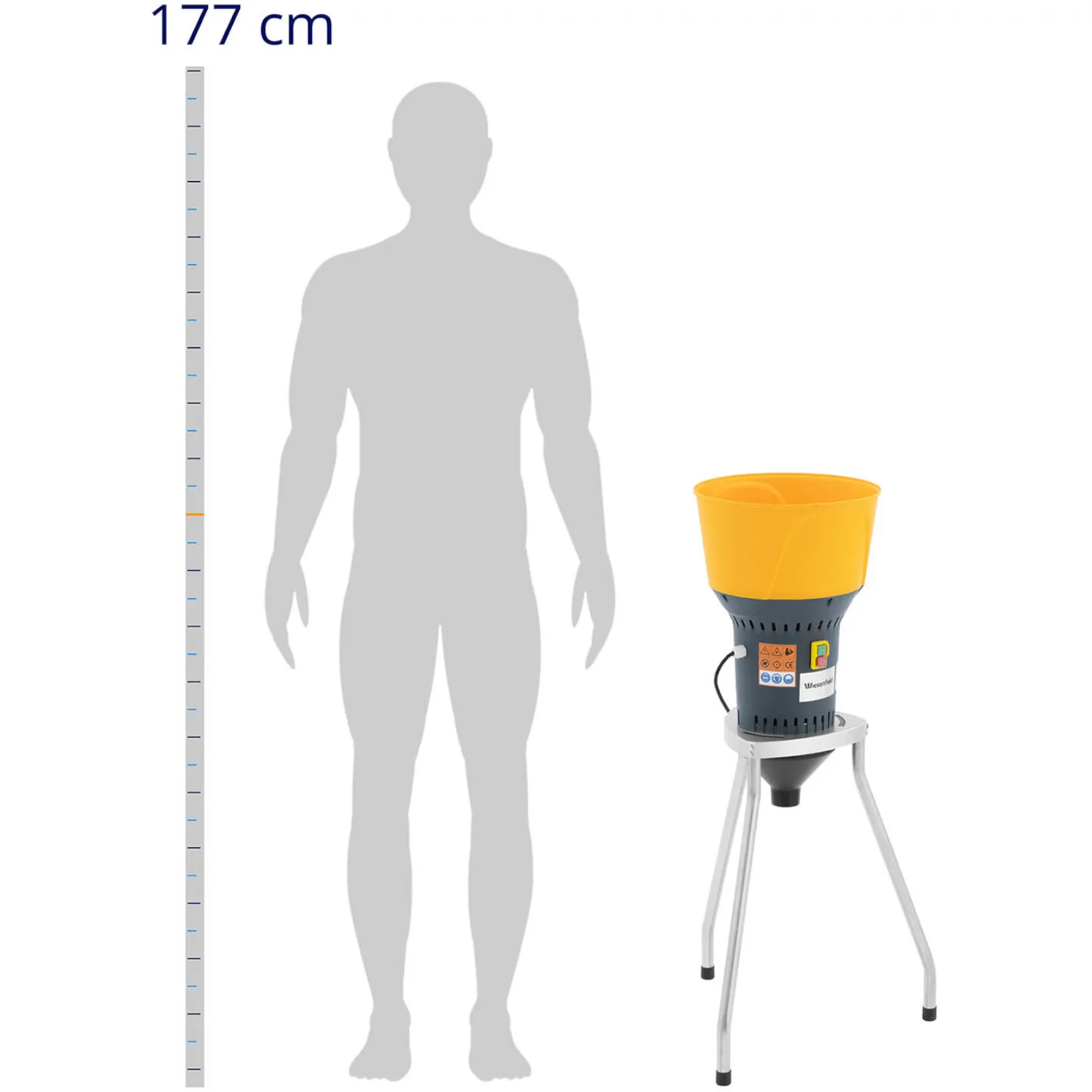 Mlin za žitarice, kukuruz i grašak s bazom od 60 litara, 400 kg/h, 1300 W 3