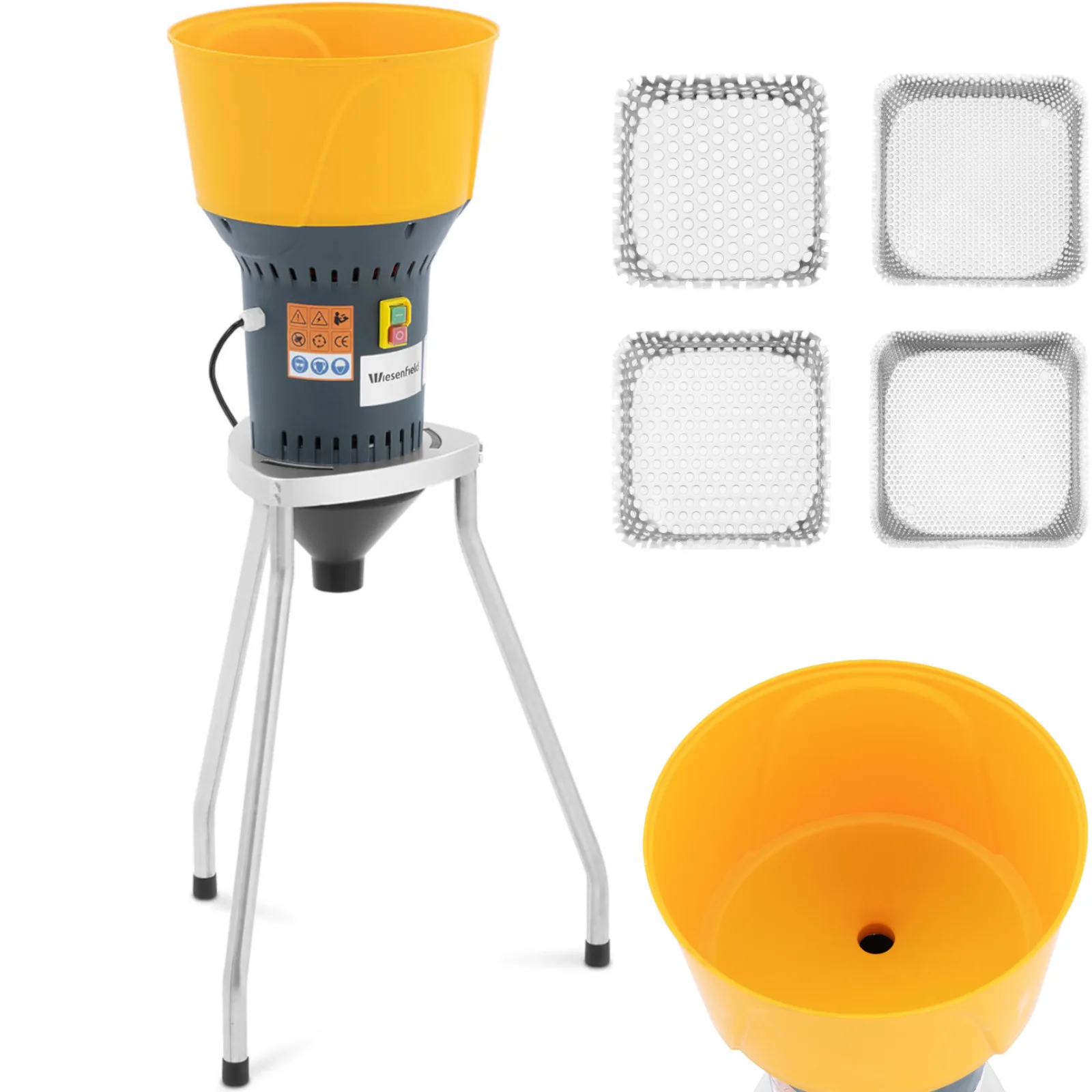 Gabona-, kukorica- és borsómalom 60 literes tartállyal, 400 kg/h, 1300 W