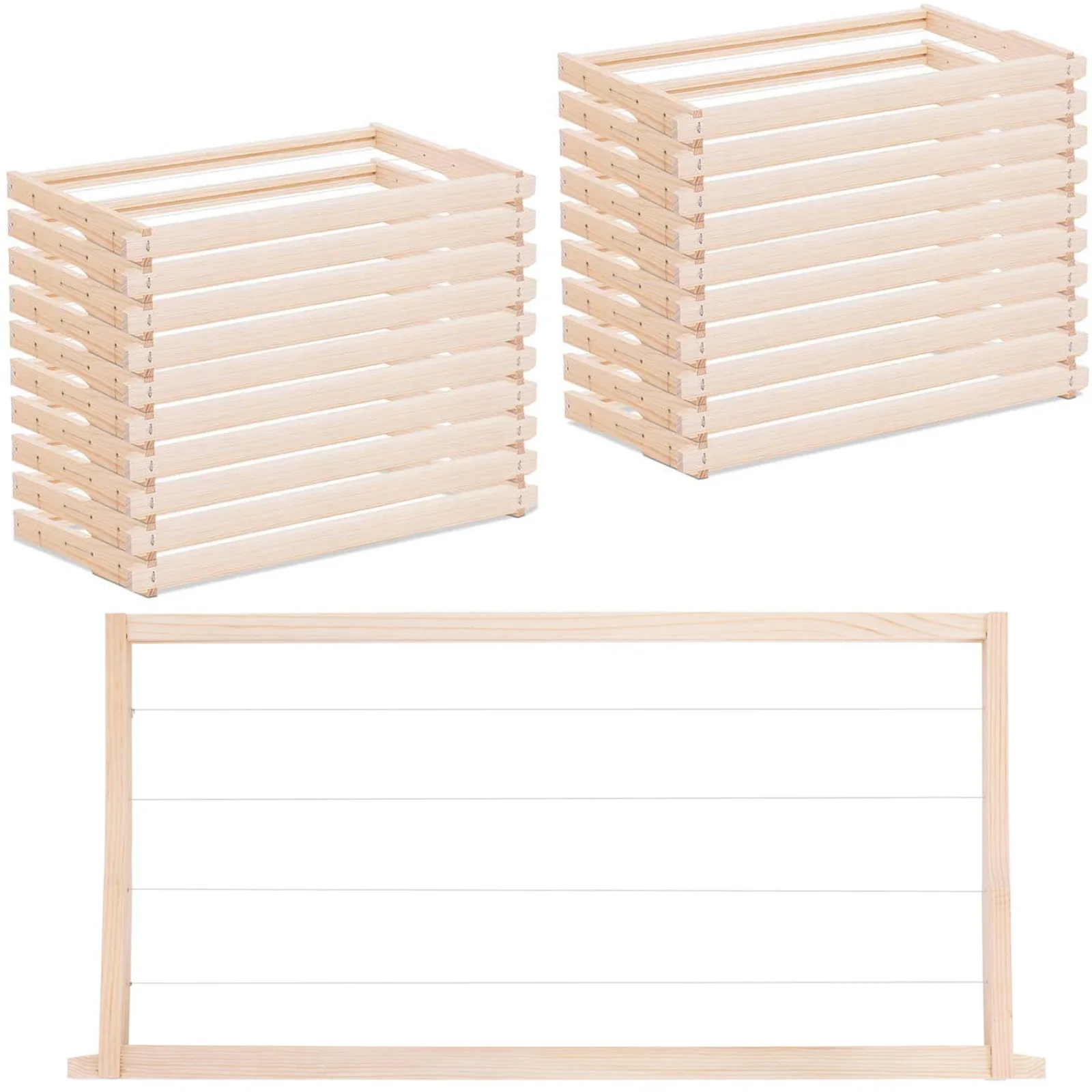 Langstroth méhkas keret, fenyőfa, drótozott, 232 mm – 20 darab