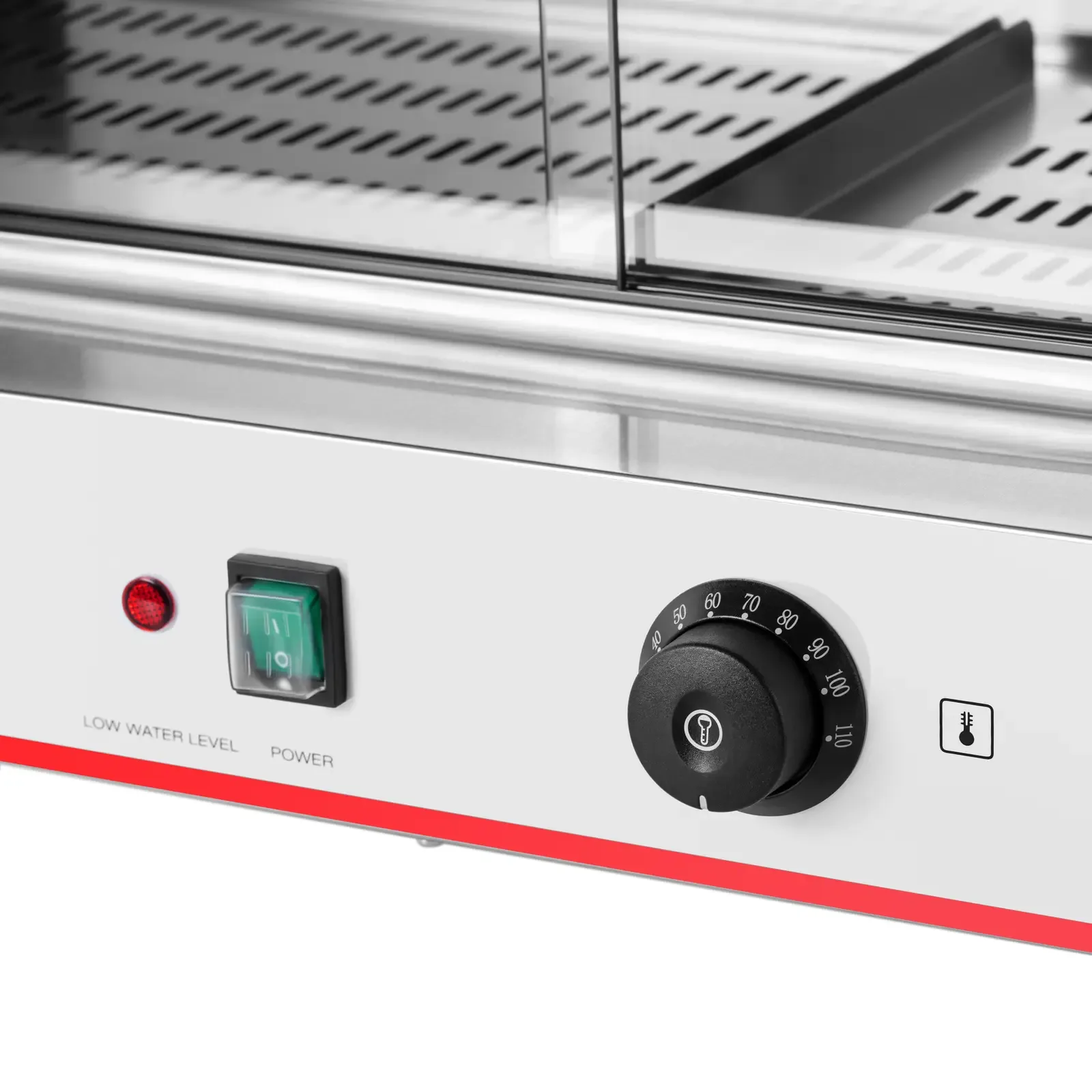 Hot dog warmer for 300 sausages and 100 buns, 30–110°C, 2400 W 3
