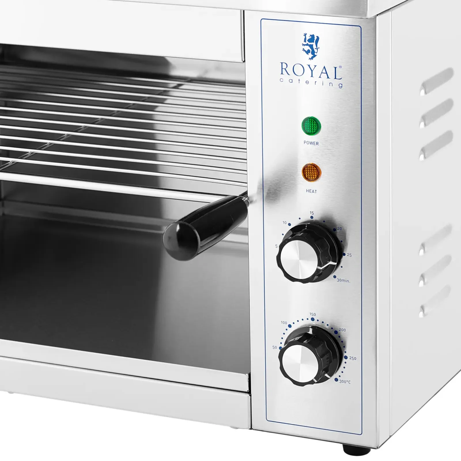 Prăjitor de pâine Salamander pentru sandvișuri la grătar și pâine prăjită, 50–300 °C, 3000 W 3